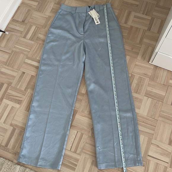 Satin style powder blue ZARA dress pant - Picture 3 of 6